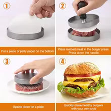 Burger Press Patty Maker Stainless Steel Hamburger Patty Press Mold