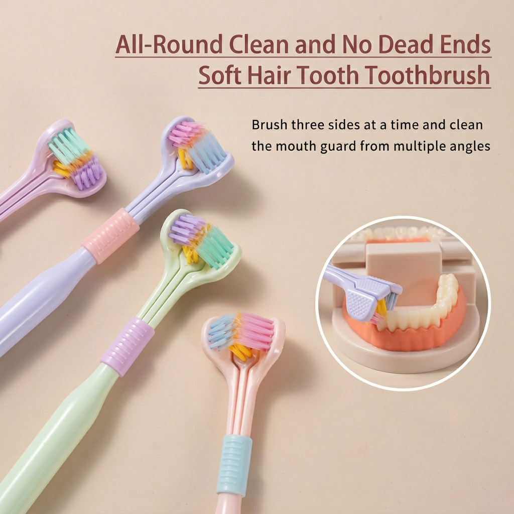 3 Sided Modern ToothBrush (Buy 1 Get 2 Free ) Pack of 3