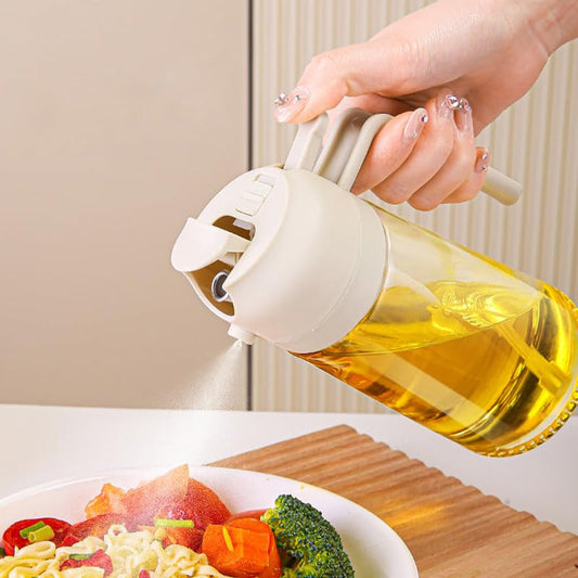 2 In 1 Glass Oil Spray Dispenser 470ml