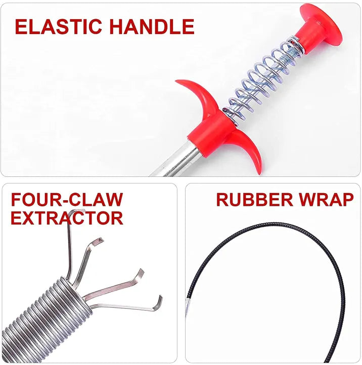 Stainless Steel Drain Hair Catcher Spring Pipe