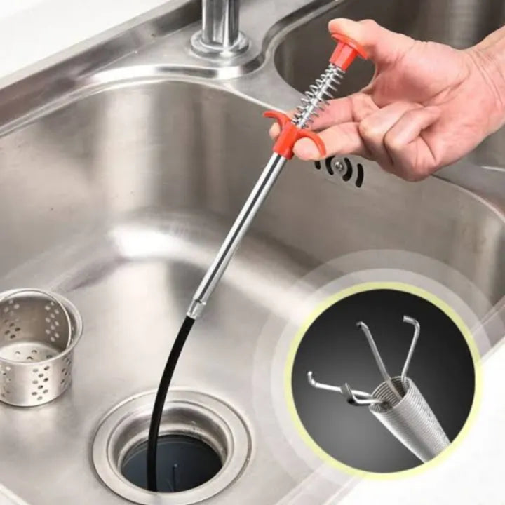 Stainless Steel Drain Hair Catcher Spring Pipe