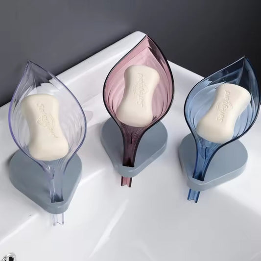 Buy 1 Get 4 Free Self Draining Leaf Shape Soap Holder