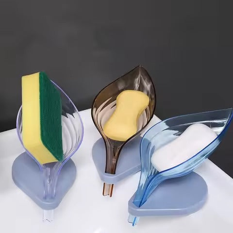 Buy 1 Get 4 Free Self Draining Leaf Shape Soap Holder