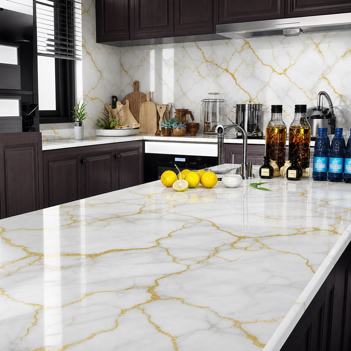 Kitchen Wallpaper Marble Sheet ( Length 200cm Width 60cm )