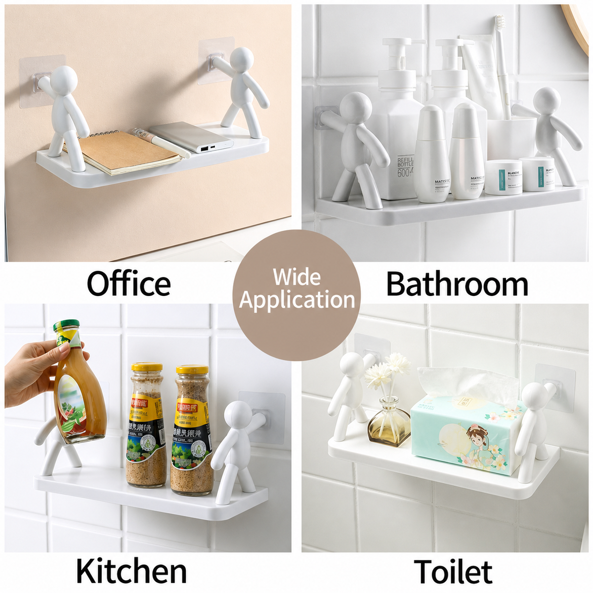 Human Shaped Wall Storage Shelves