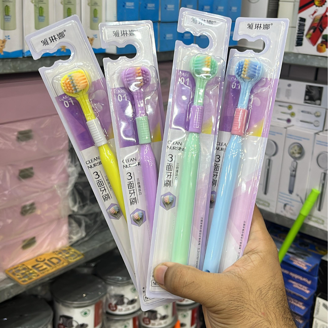 3 Sided Modern ToothBrush (Buy 1 Get 2 Free ) Pack of 3