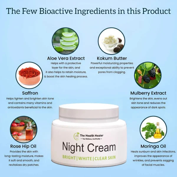 Night Cream For Bright, White And Clear Skin.(for Men and Women)