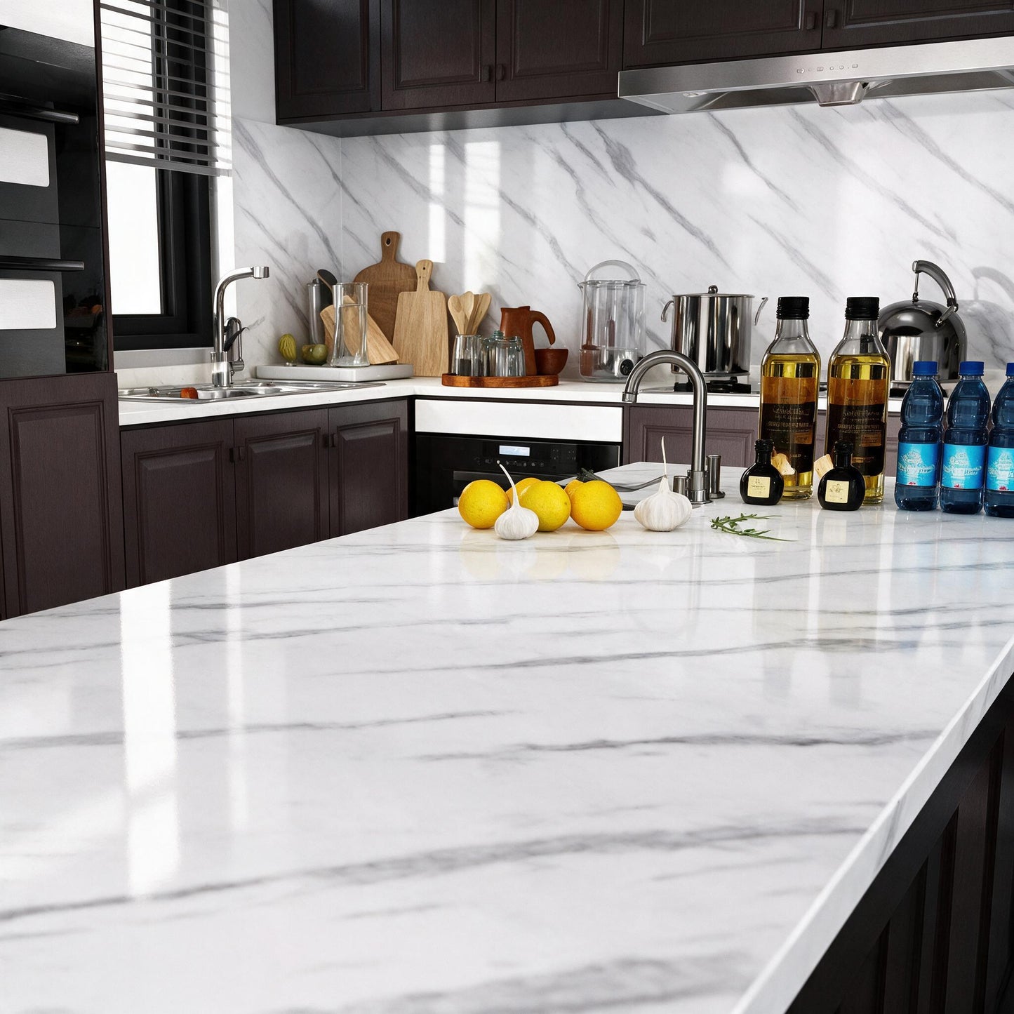 Kitchen Wallpaper Marble Sheet ( Length 200cm Width 60cm )